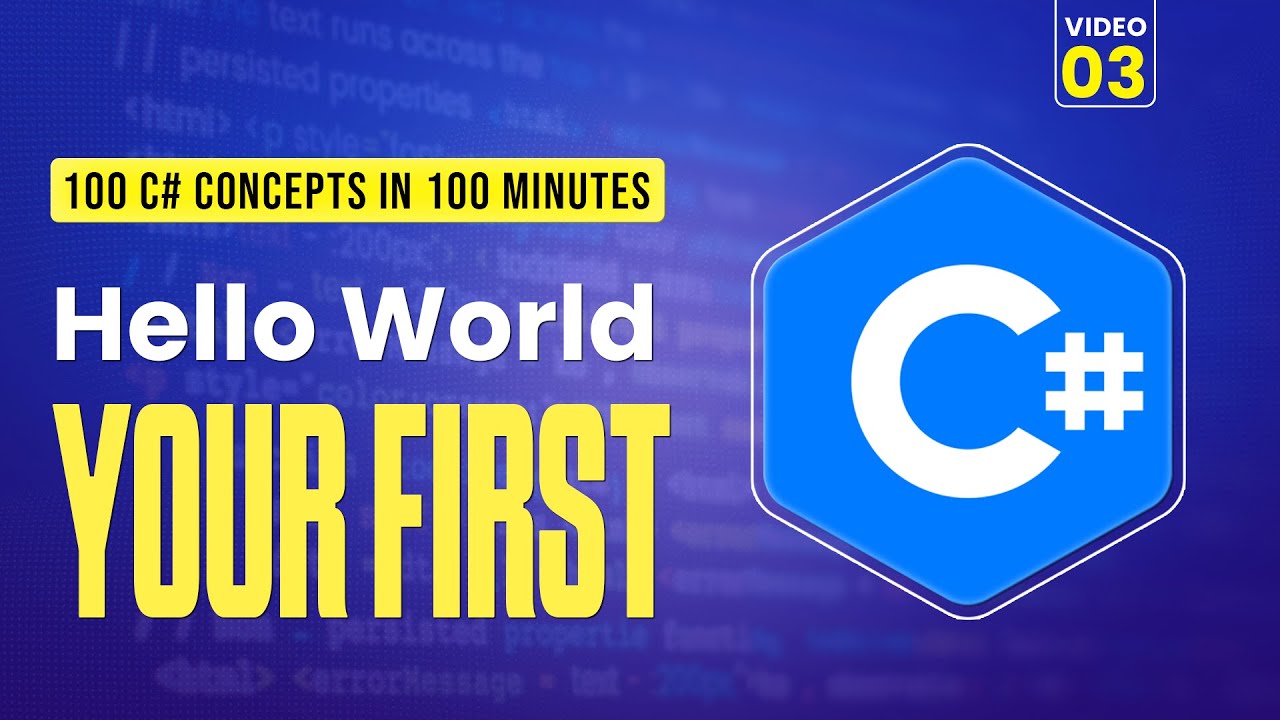 03. C# Hello World: Ваша первая программа