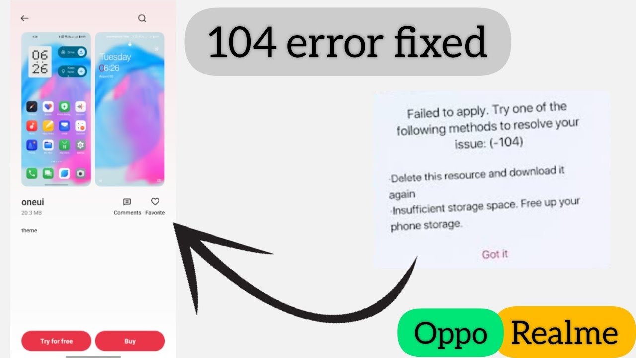 how to fix 104 error theme store for any oppo and realme