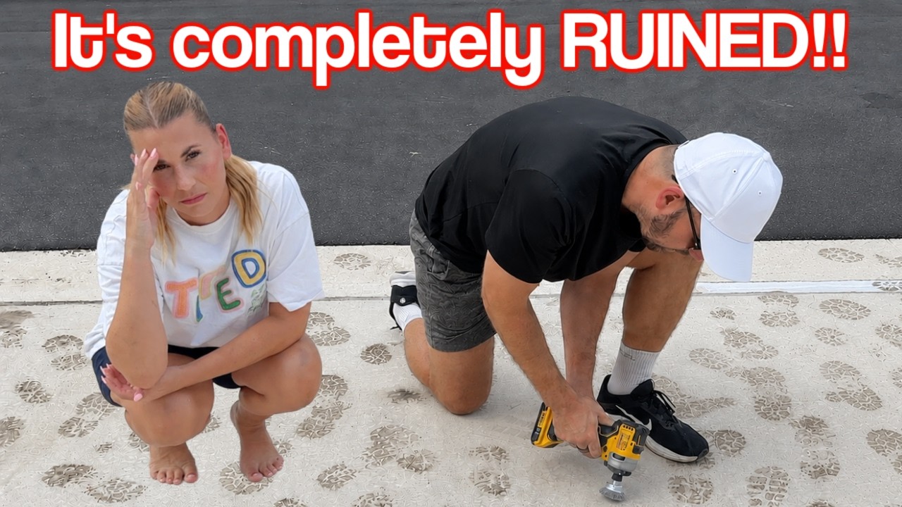 Our BRAND NEW Driveway Is RUINED&hellip; 😭 HOW DO WE FIX IT?!