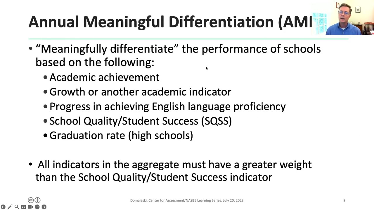 Using School Accountability Systems to Support School Improvement: ESSA