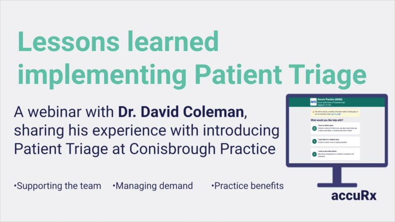 Lessons learned implementing accuRx Patient Triage