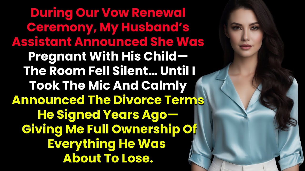 During Our Vow Renewal, My Husband's Assistant Announced Their Baby—I Announced The Divorce Terms