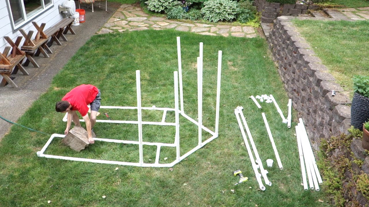 Mini PVC Pipe Green House Build
