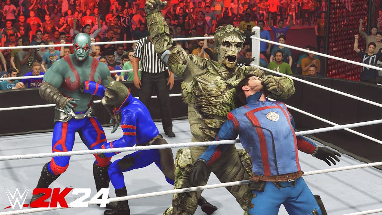 Guardians of the Galaxy Elimination Match | Marvel heros - WWE 2K24 - PS5 [4K 60FPS]