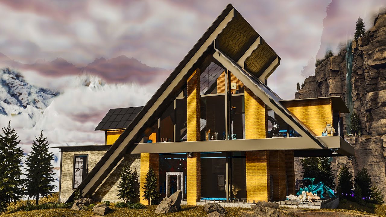 All-In-One Mountain A-Frame Base | Build Tutorial | ARK: Survival Ascended