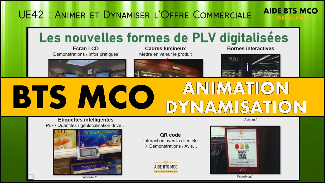 AIDE BTS MCO | Les nouvelles formes de PLV digitalisées en magasin | U42 ANIMATION et DYNAMISATION