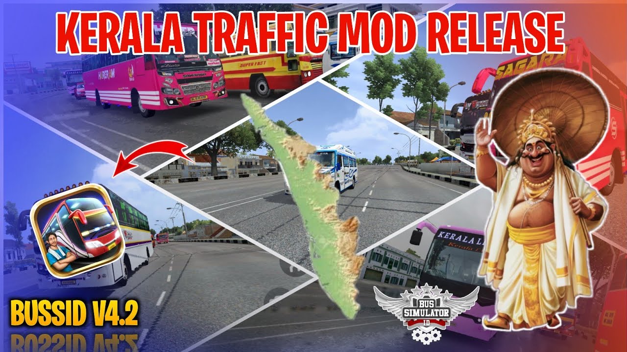 New Kerala Traffic Mod Tamil | Bus Simulator Indonesia | Kerala Bus Traffic Mod In Bussid #kerala