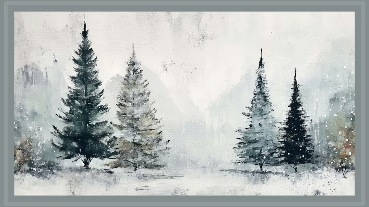 Winter TV Art | Minimalist Digital Art | Frame TV Screensaver 4K | Turn any TV Into a Frame TV