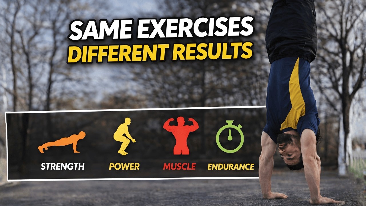 ⚡ How to Train for Strength vs Muscle vs Skill (Calisthenics)