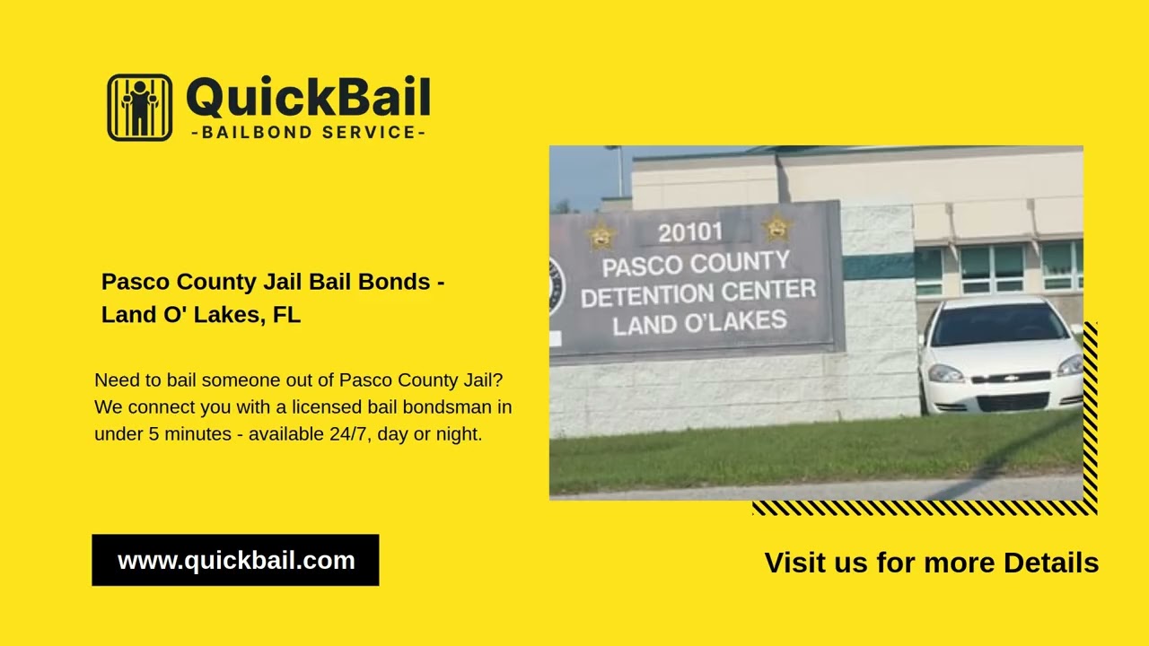 Get Bail Today | Pasco County Jail Bail Bonds - Land O' Lakes, FL | QuickBail.com