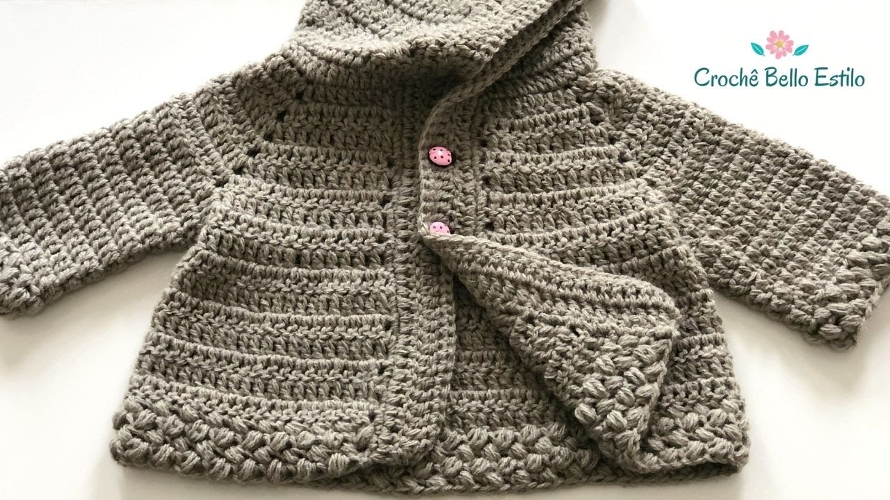 CASAQUINHO DE CROCHE INFANTIL ESTILO CARDIGAN INFANTIL