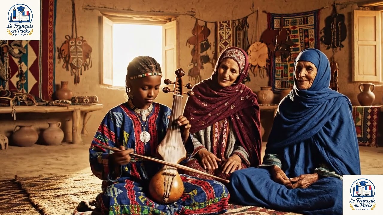 🌟 Compréhension de l’oral 4AM – 🎧 Séquence 3📚 L’Imzad, trésor du Sahara ! 🎵🎻