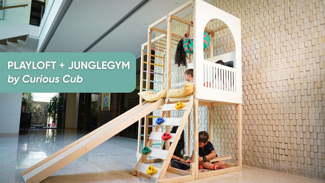 Playloft + Jungle Gym by Curious cub | 2-15 years kids | Indoor Playset