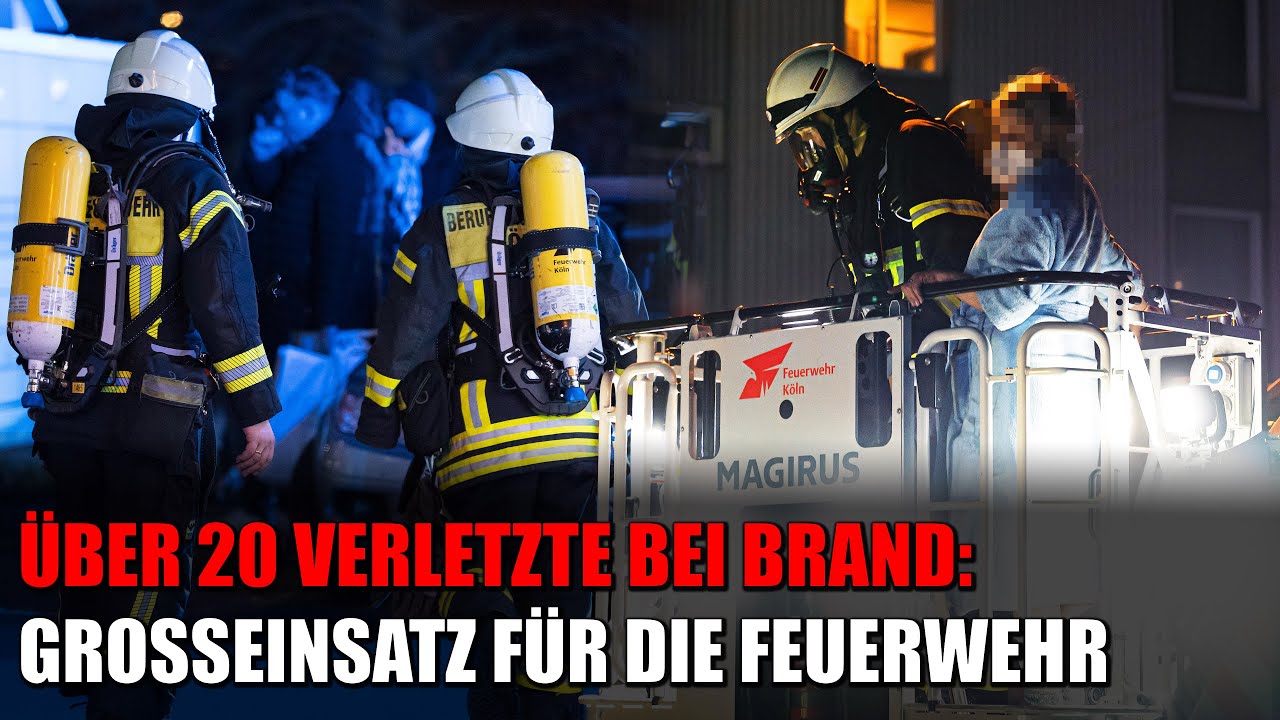 Über 20 Verletzte bei dramatischem Wohnungsbrand in Köln-Porz | 01.12.2025