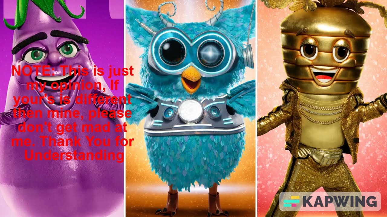 The Masked Singer Season 14 Tier List by Costume in my Opinion