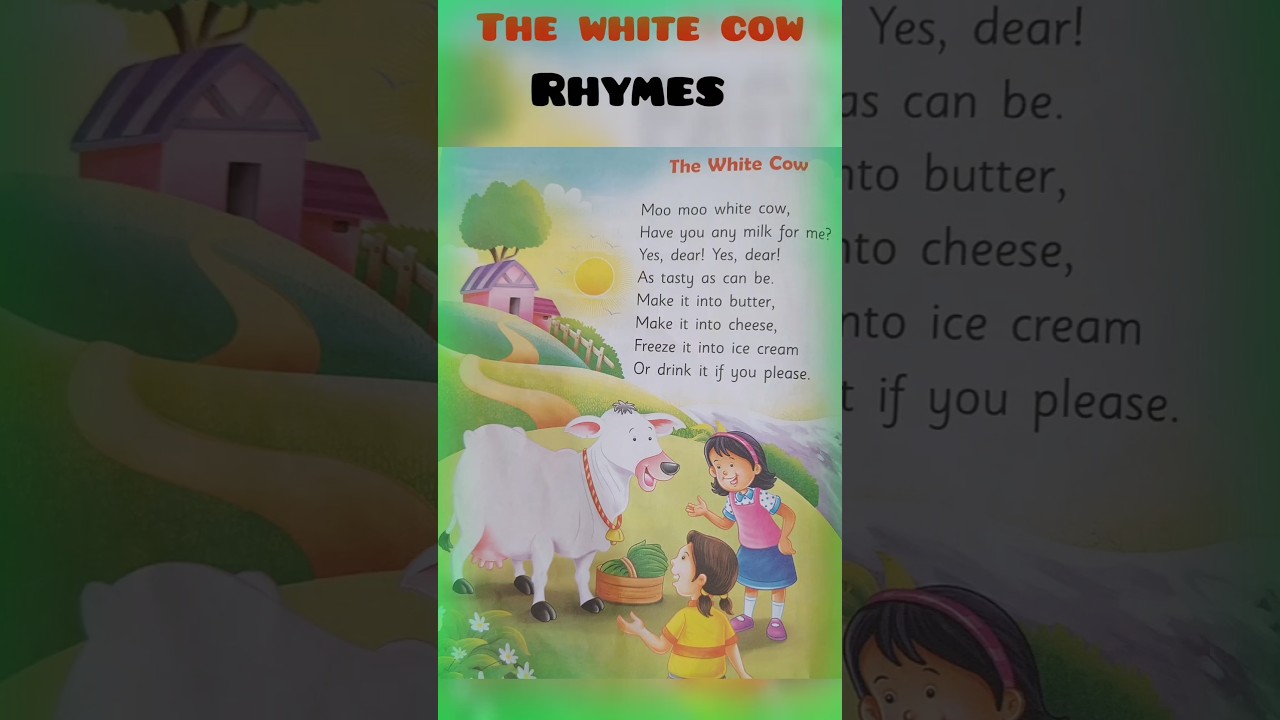 Moo Moo White Cow 🐄 | The White Cow Song for Kids | English Rhymes for UKG| Learn & Groove |utkarsh