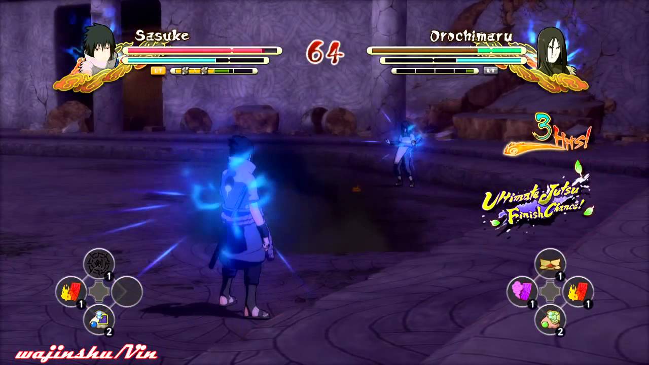 Naruto Ultimate Ninja Storm 3 EMS Sasuke vs Orochimaru