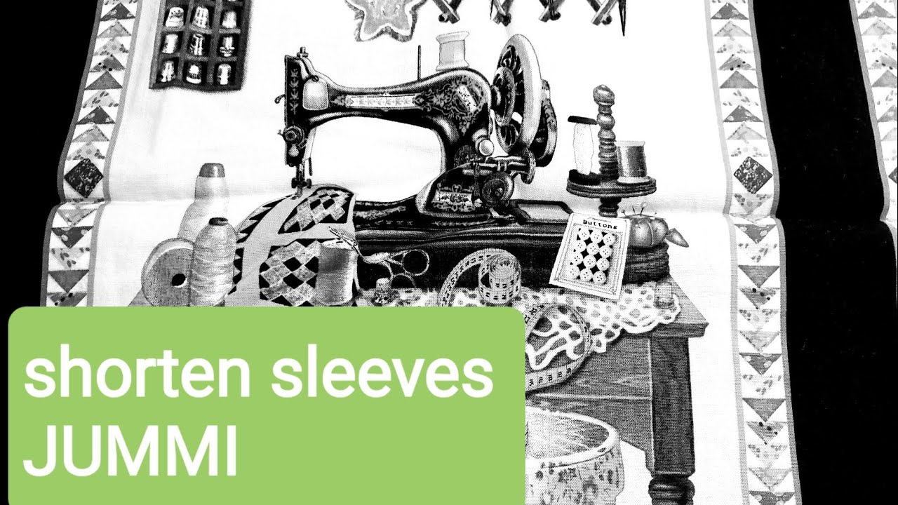 Shorten sleeves on jummi. Keep cuffs. DIY