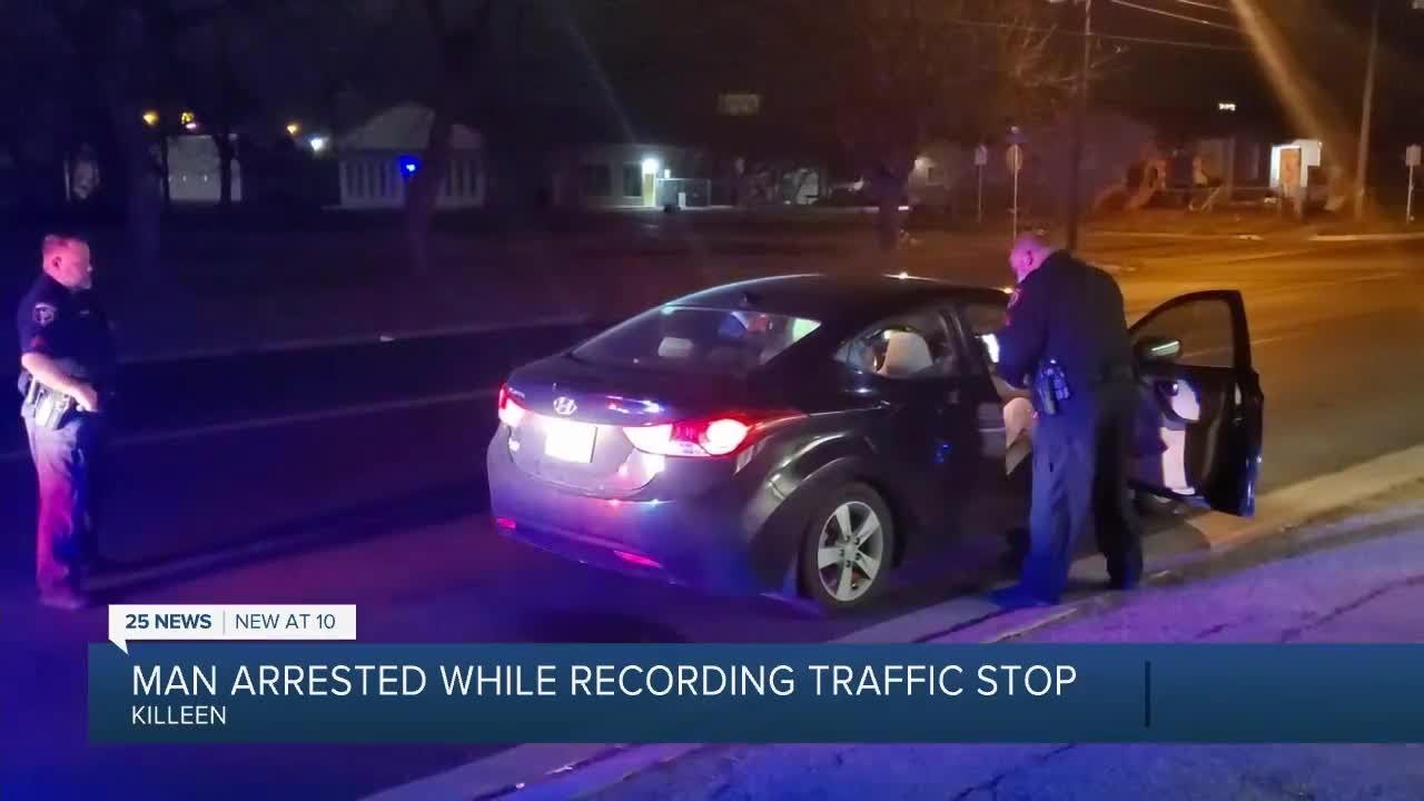 Man arrested while recording traffic stop