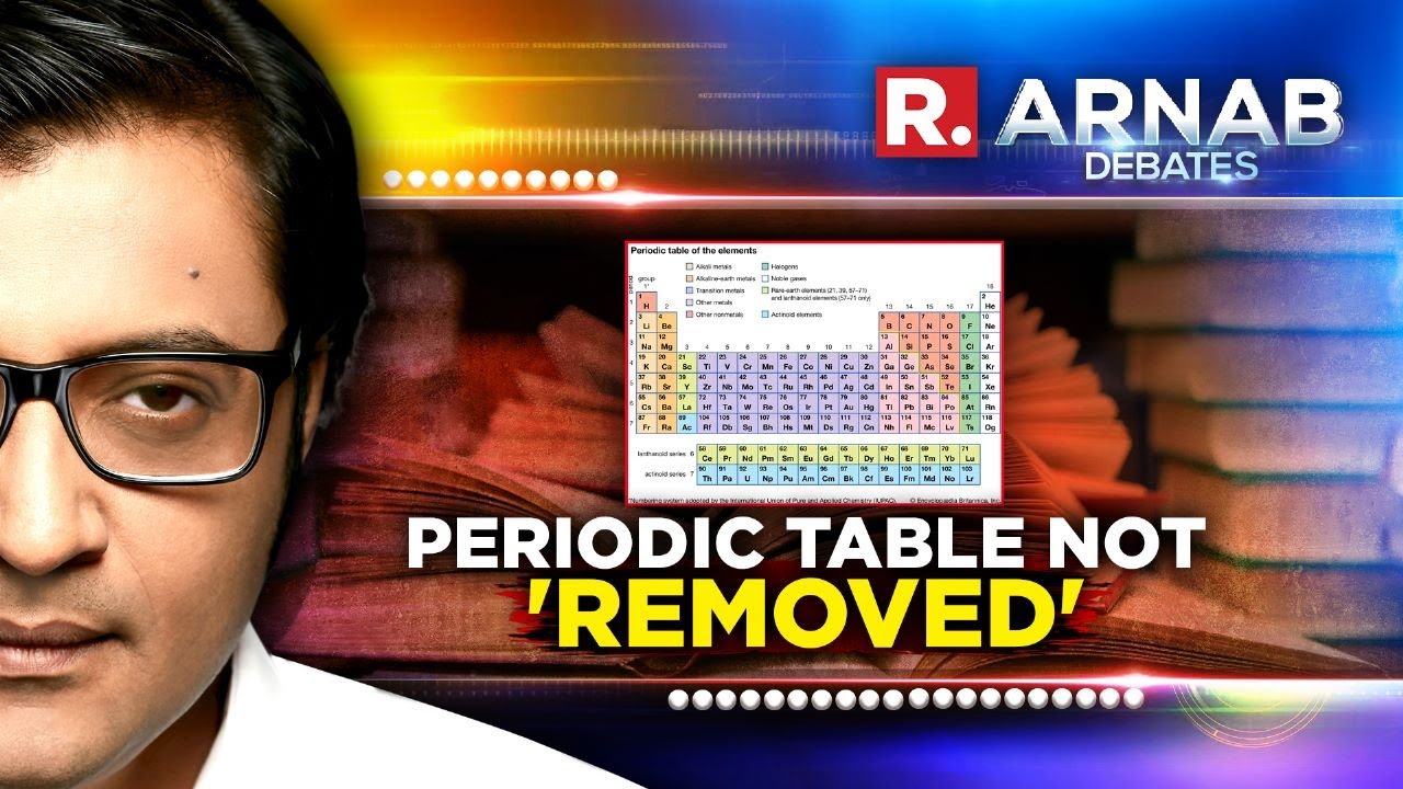 Arnab shows that the Periodic Table is very much in the NCERT text book