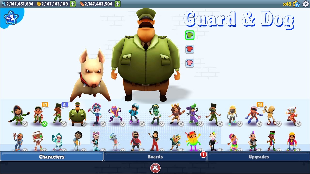 Subway Surfers - Guard and Dog Unlocked Update Mod - All Characters Unlocked All Boards PC Gameplay