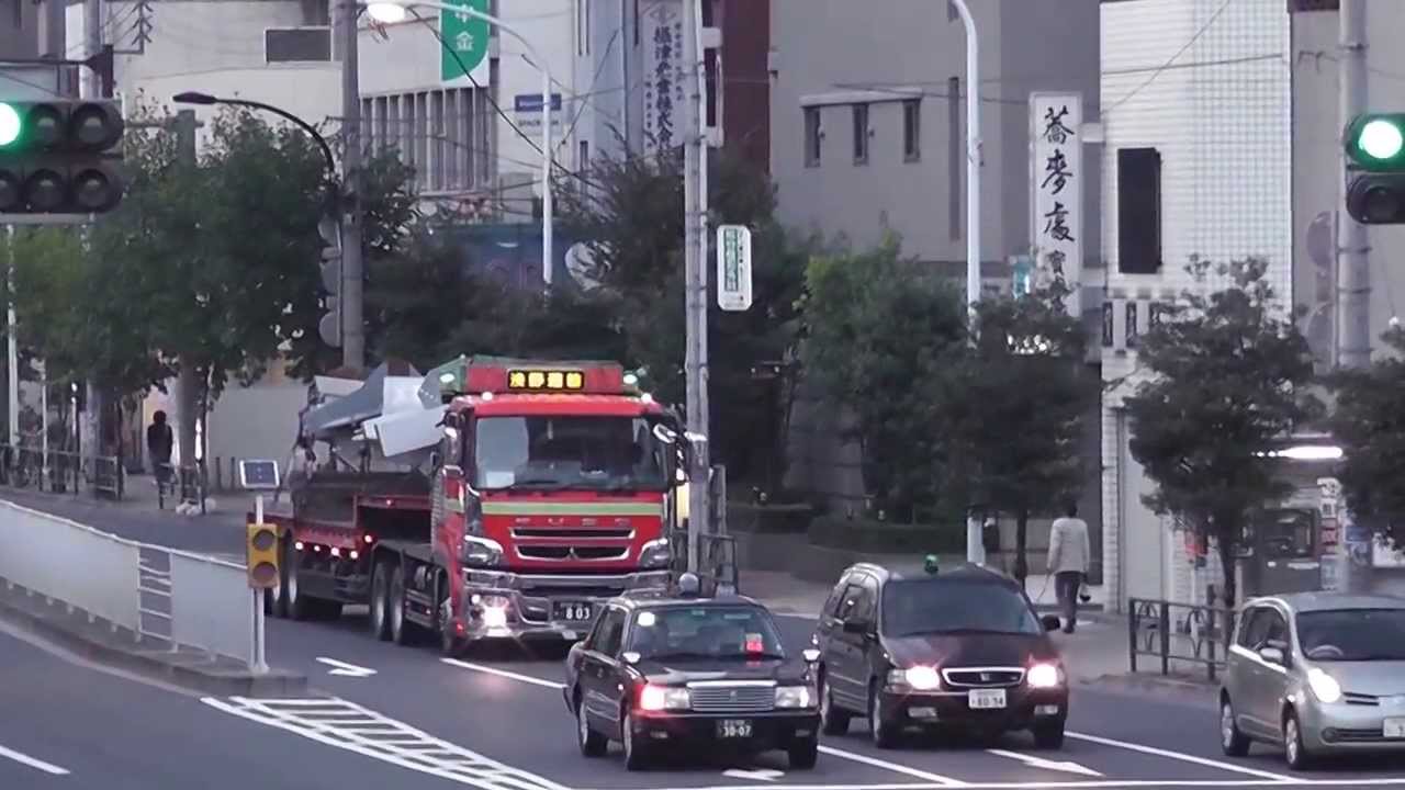 2010/10/07_東京スカイツリー鉄骨 建設現場搬入の様子。