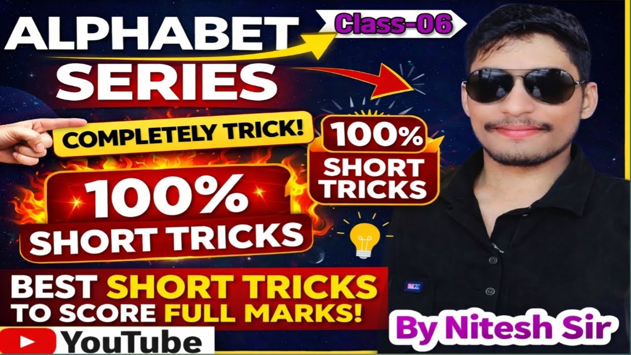 Series Topic Reasoning | All Exams | Easy Trick in SSC GD Reasoning Alphabet Series by Nitesh sir