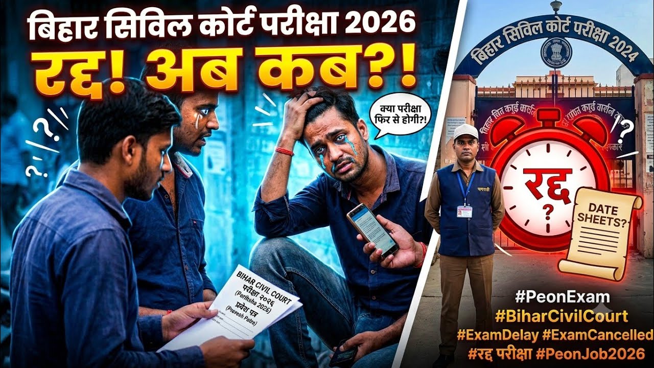 Bihar Civil Court Peon Exam Date 😱😭