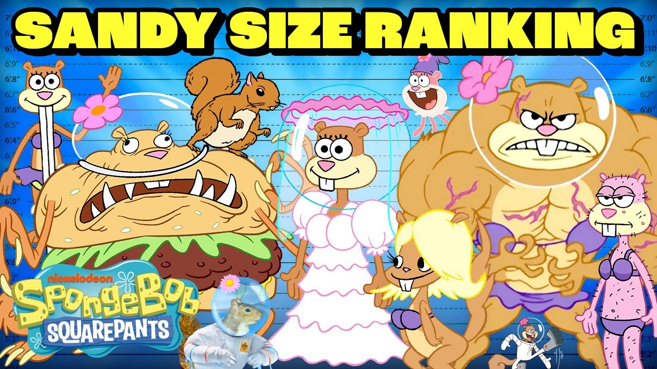Sandy Cheeks Ranking By Size! 📏 | @SpongeBobOfficial