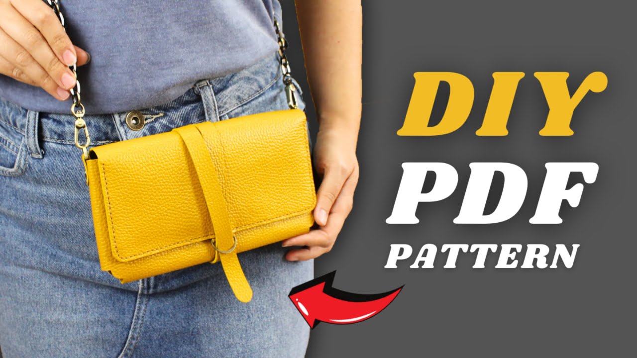 🔴DIY Leather Crossbody Bag Tutorial | Easy Pattern with Phone Pocket & Card Slots