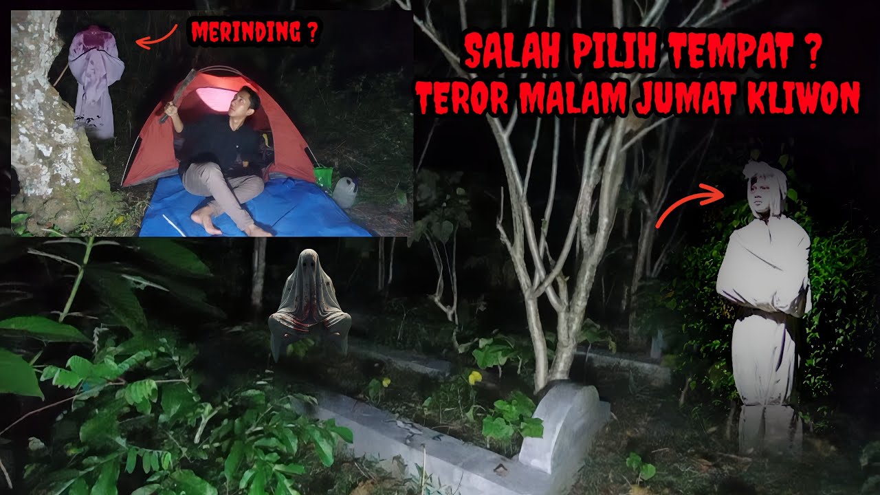 HOROR‼️TEROR POCONG DAN KUNTILANAK BERDIRI DI ATAS KUBURAN JAM 2 MALAM 