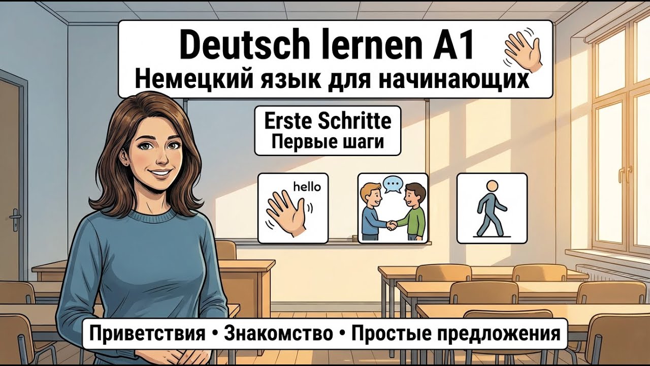 Немецкий для начинающих (A1): приветствия и знакомство