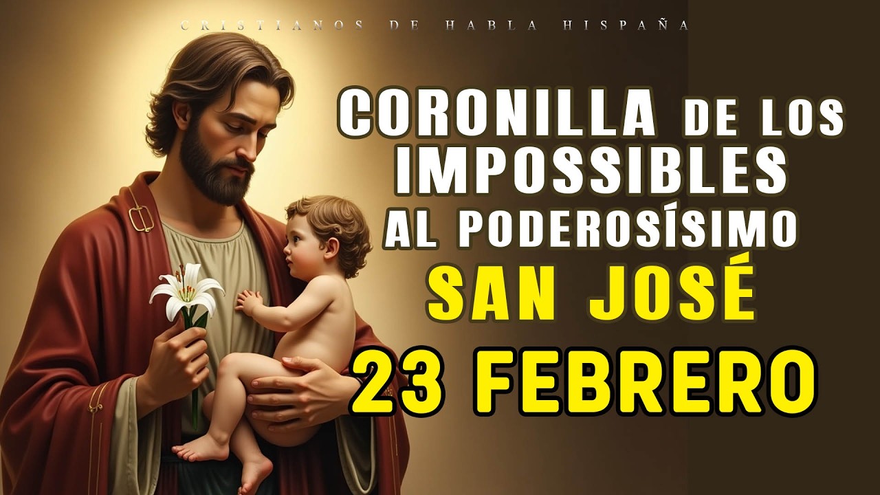 🟢 CORONILLA DE LOS IMPOSIBLES 🌼 AL PODEROSÍSIMO SAN JOSÉ 🌼 HOY 23 FEBRERO DE 2026🙌