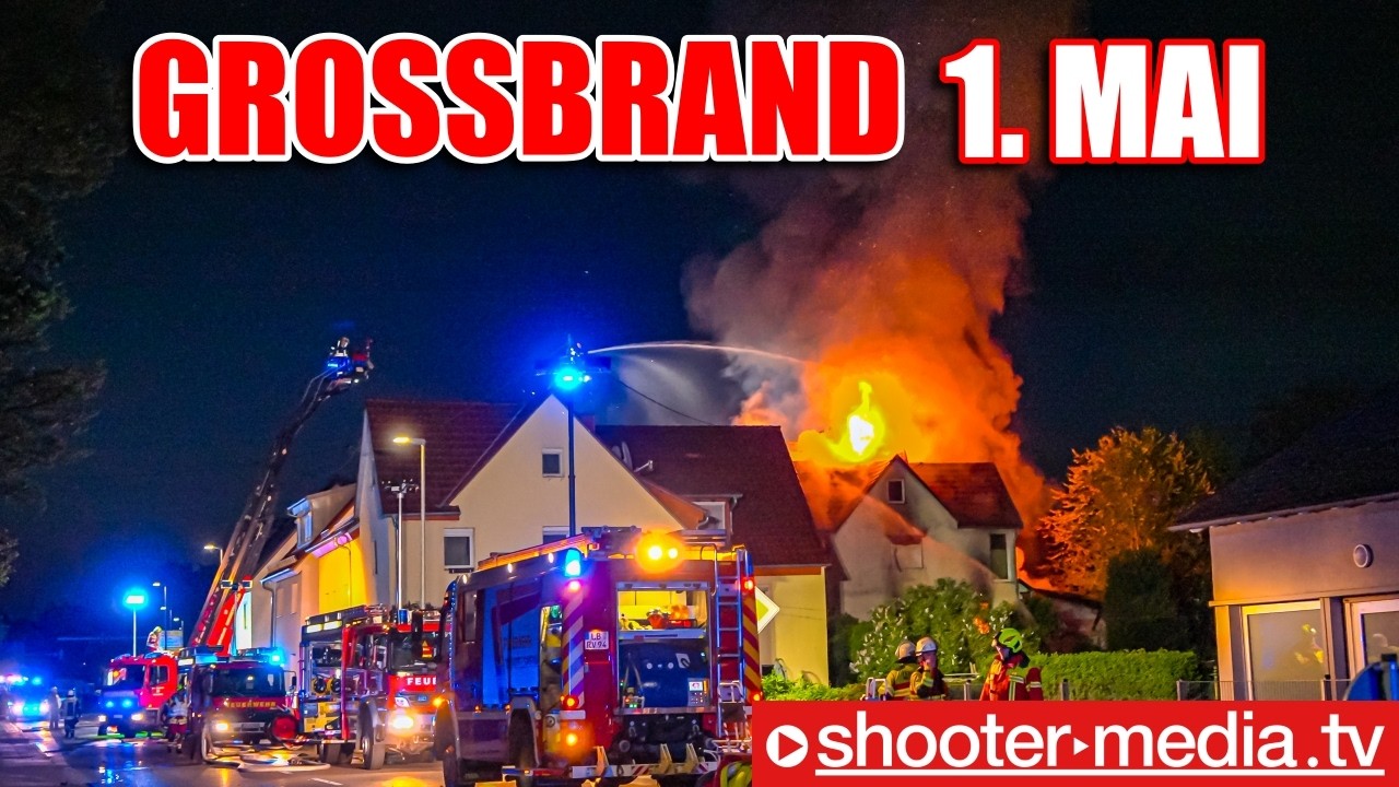 🔥🔥  GEBÄUDEVOLLBRAND AM 1. MAI mit GROSSEINSATZ  🔥🔥 | Feuerwehr verhindert Brandausbreitung