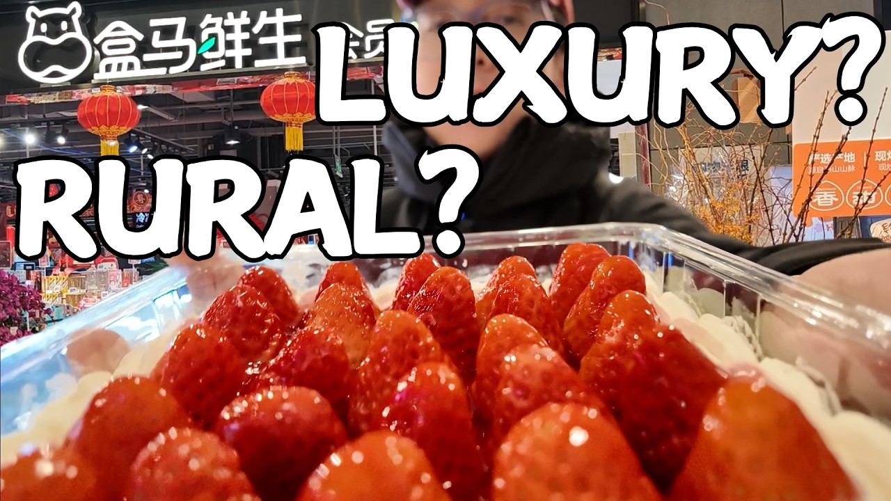 Supermarket LUXURY vs. Rural Market STREET Food: China