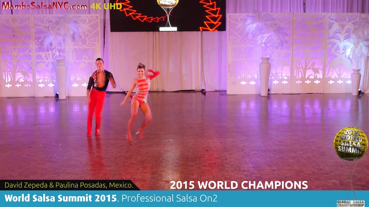 WSS15 Feb7. Pro Salsa On2 World Champions David Zepeda & Paulina Posadas, Mexico. REC 4K UHD.