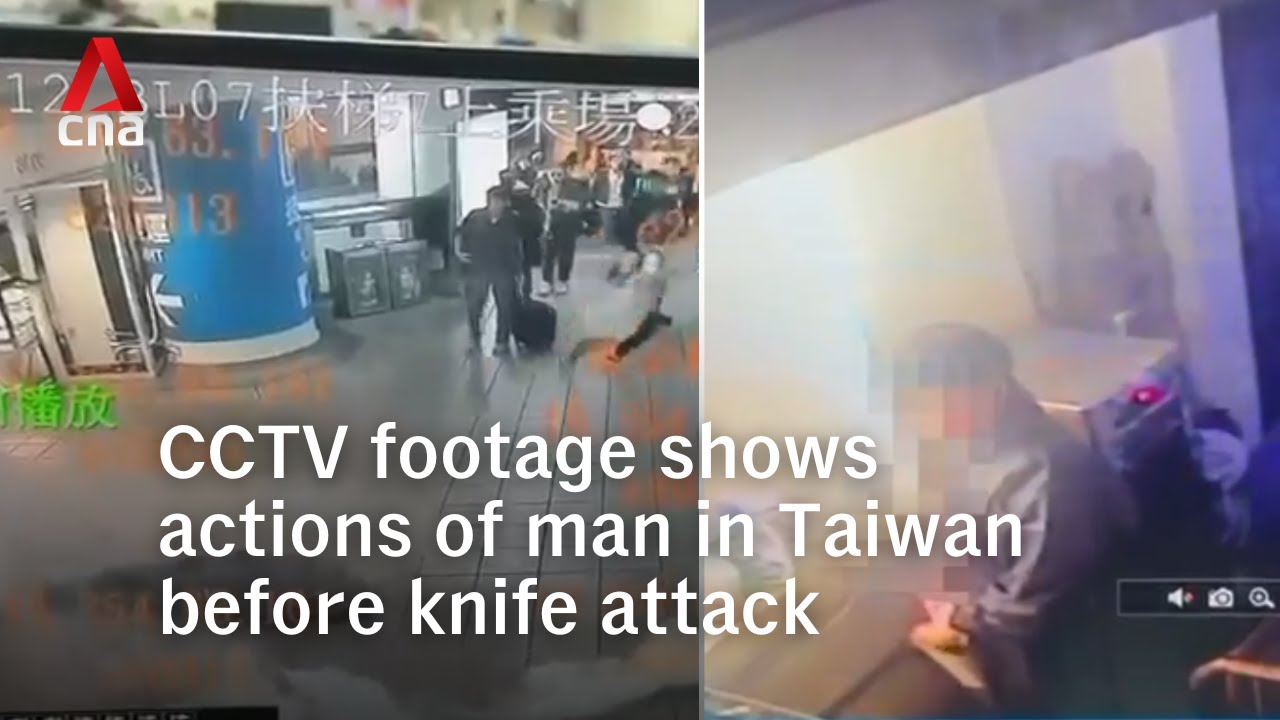 Taipei knife attack: CCTV shows man throwing smoke bombs at metro station, setting fire to residence