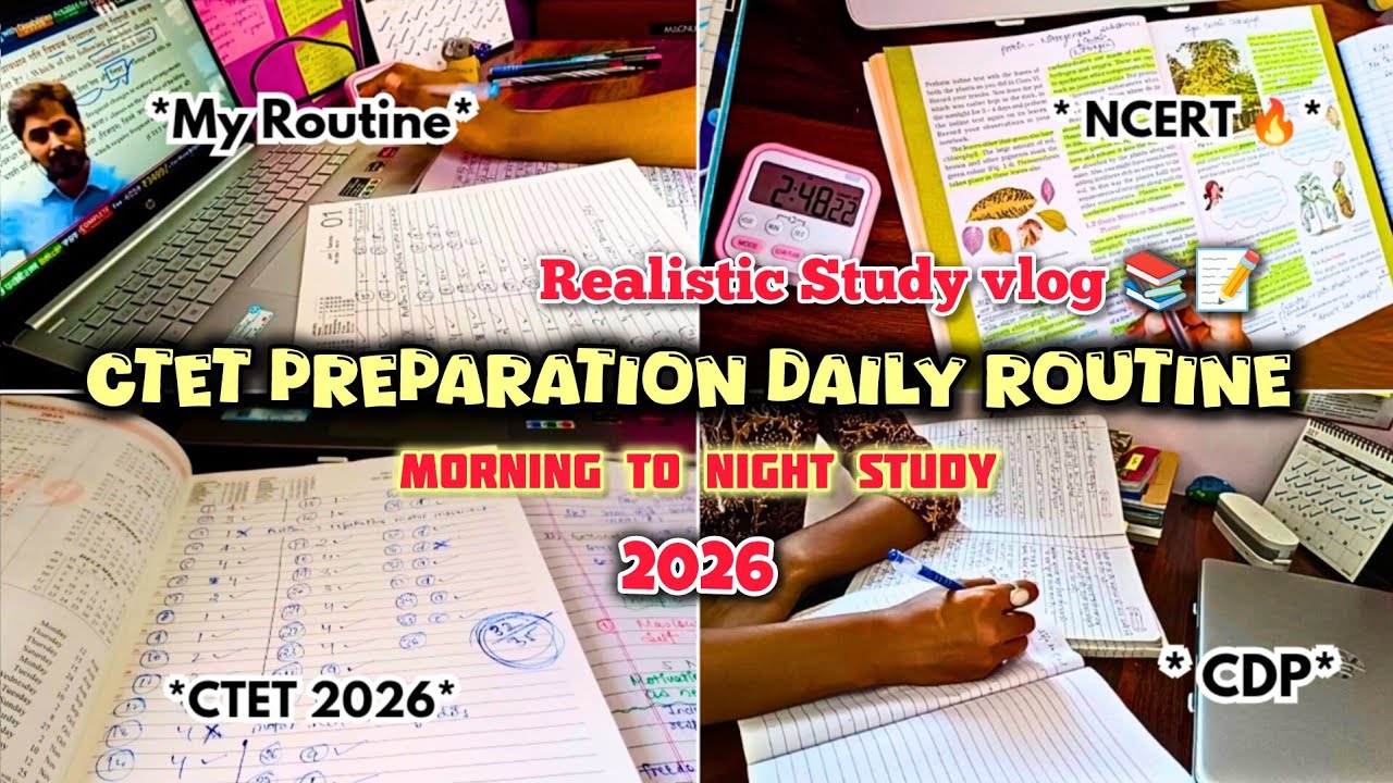 My CTET 2026 preparation routine| CTET aspirants| CTET study vlog| #ctetpreparation