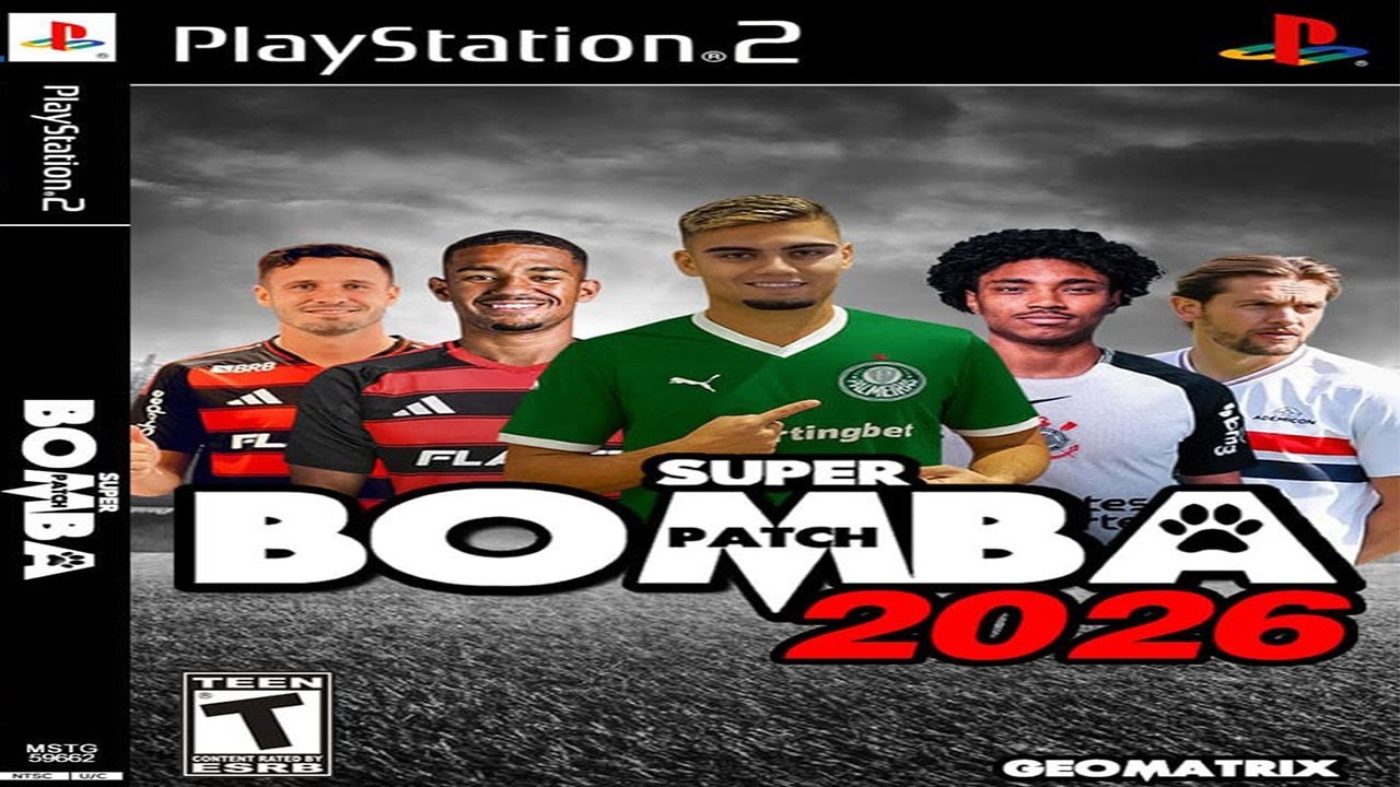 SUPER BOMBA PATCH 2025 (PS2) BRASILEIRÃO E EUROPEU GEOMATRIX NARRAÇÃO ANDRÉ HENNING