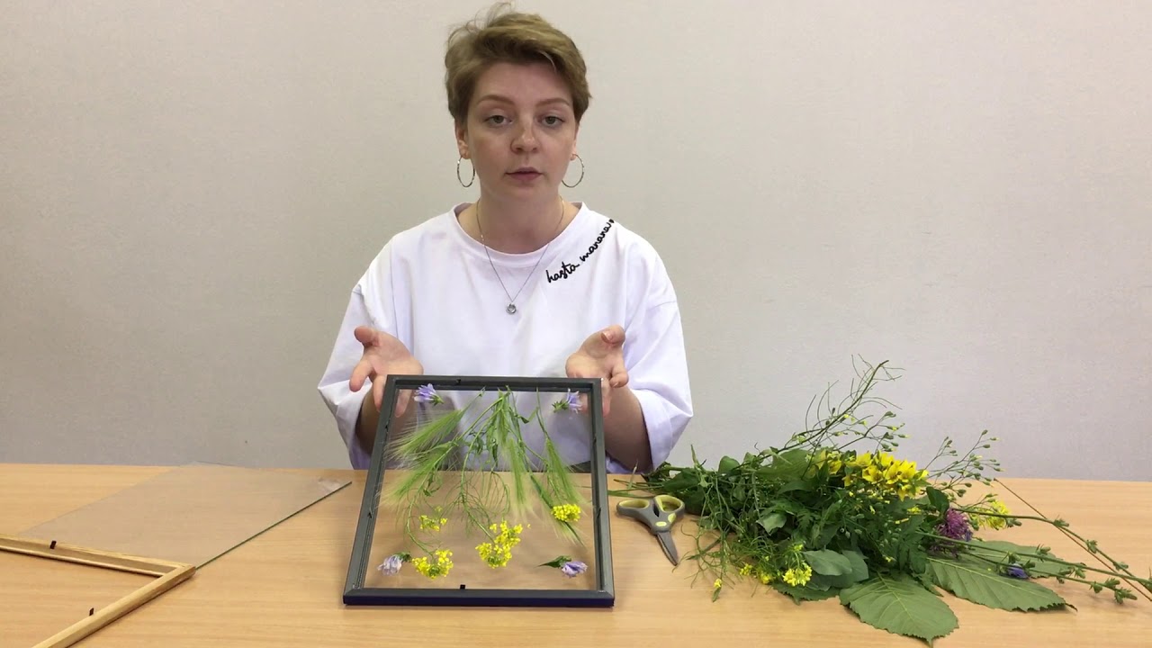 Картина из летних цветов