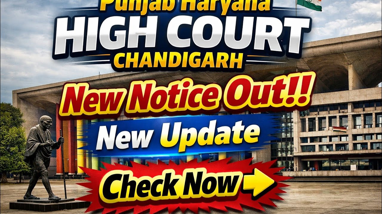 Punjab and Haryana High Court New Recruitment Update 2026 | New Official Notice Explained