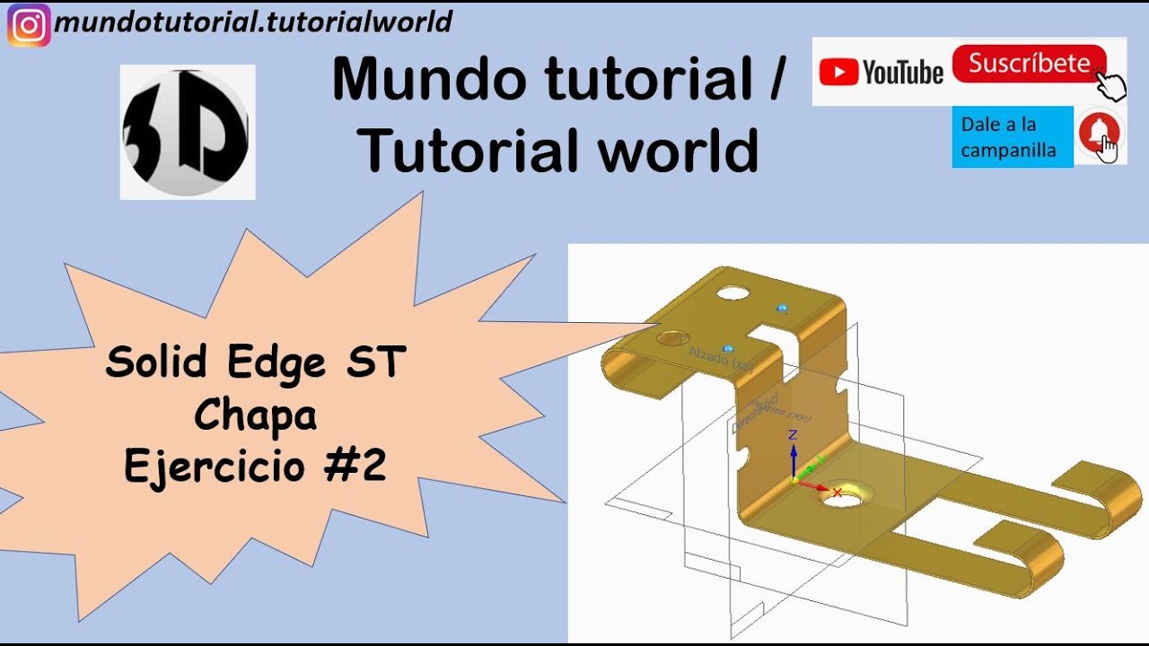 Solid Edge ST. Chapa. Ejercicio #2