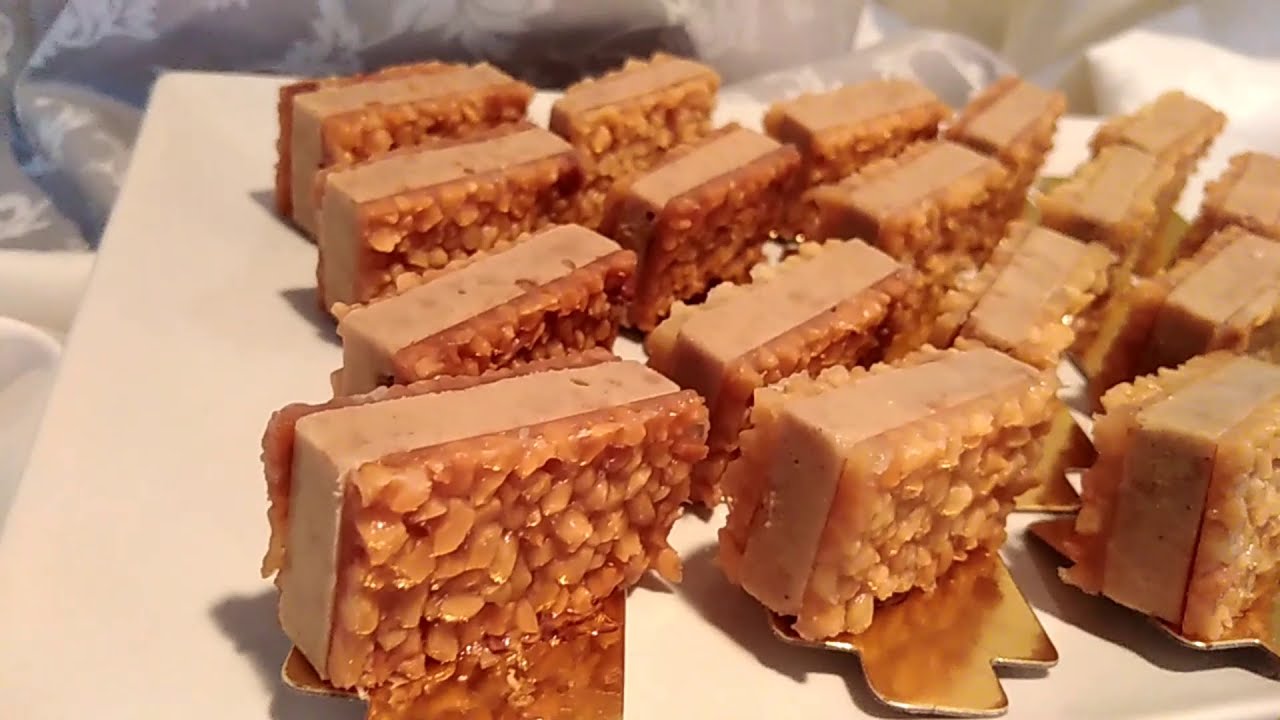 حلوة برستيج لذيذة بالنوكاتين والغناش برليني  prestige nougatine et ganache pralin