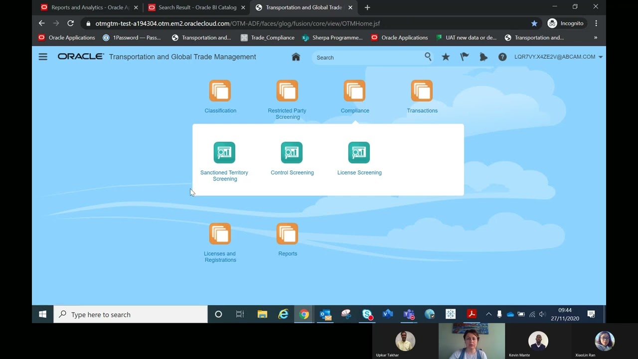 Oracle GTM Licenses and Reports