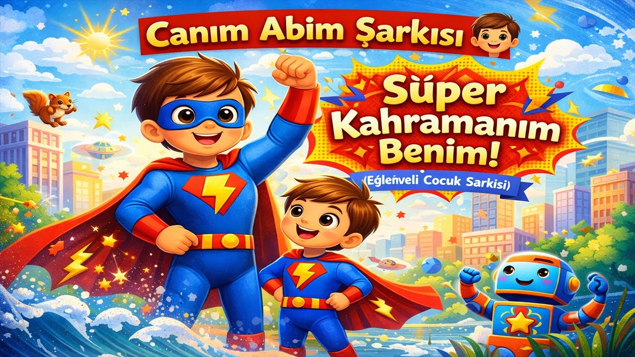 Canım Abim Şarkısı 👦 Süper Kahramanım Benim! (Eğlenceli Çocuk Şarkısı)