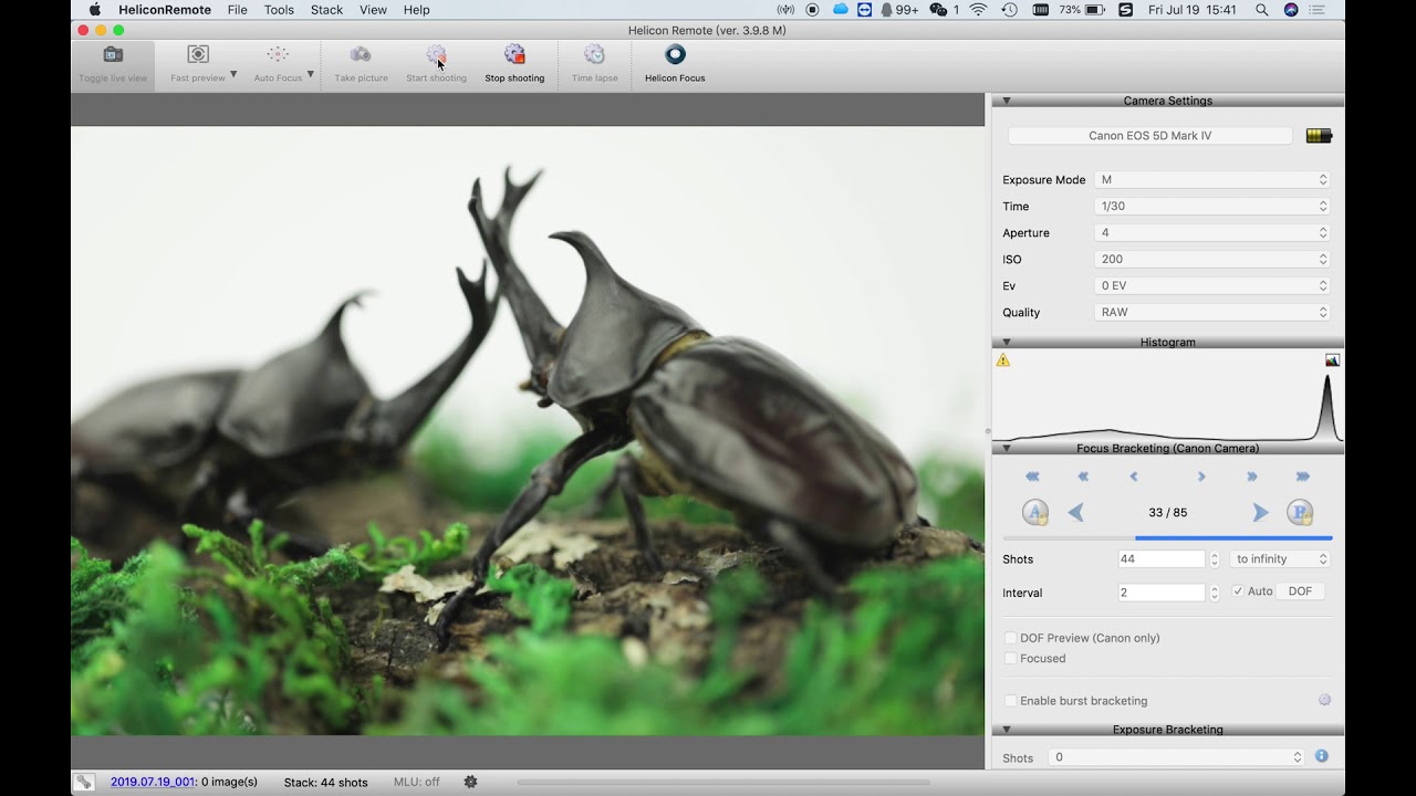 Focus Stacking using CamFi Pro Plus and Helicon Remote via WiFi
