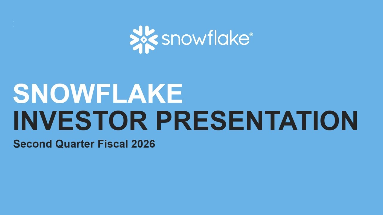 Snowflake (SNOW) Inc. Q2 FY26 Earnings Call