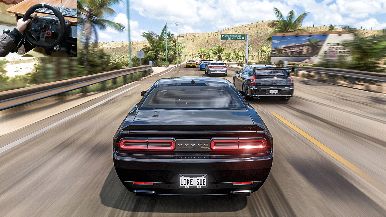 Dodge Challenger SRT Hellcat VS Muscle Cars | Forza Horizon 5 | Steering Wheel Gameplay