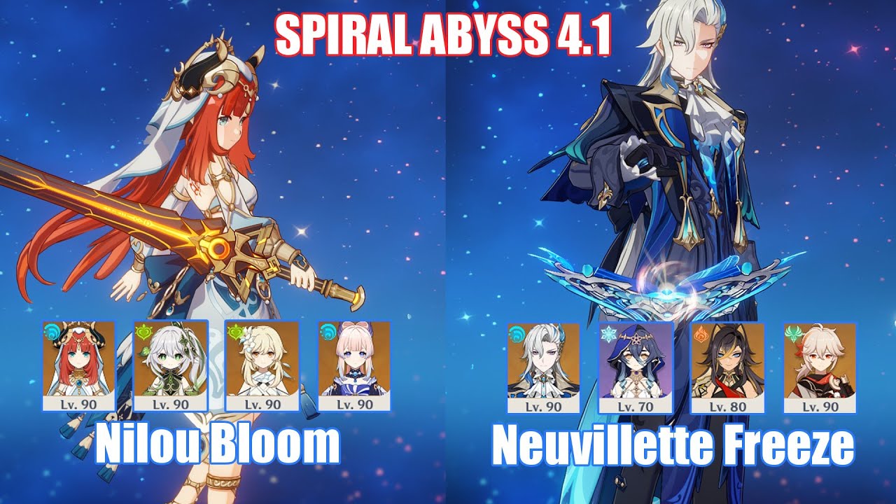 C0 Nilou Bloom & C0 Neuvillette Freeze | Spiral Abyss 4.1 | Genshin Impact