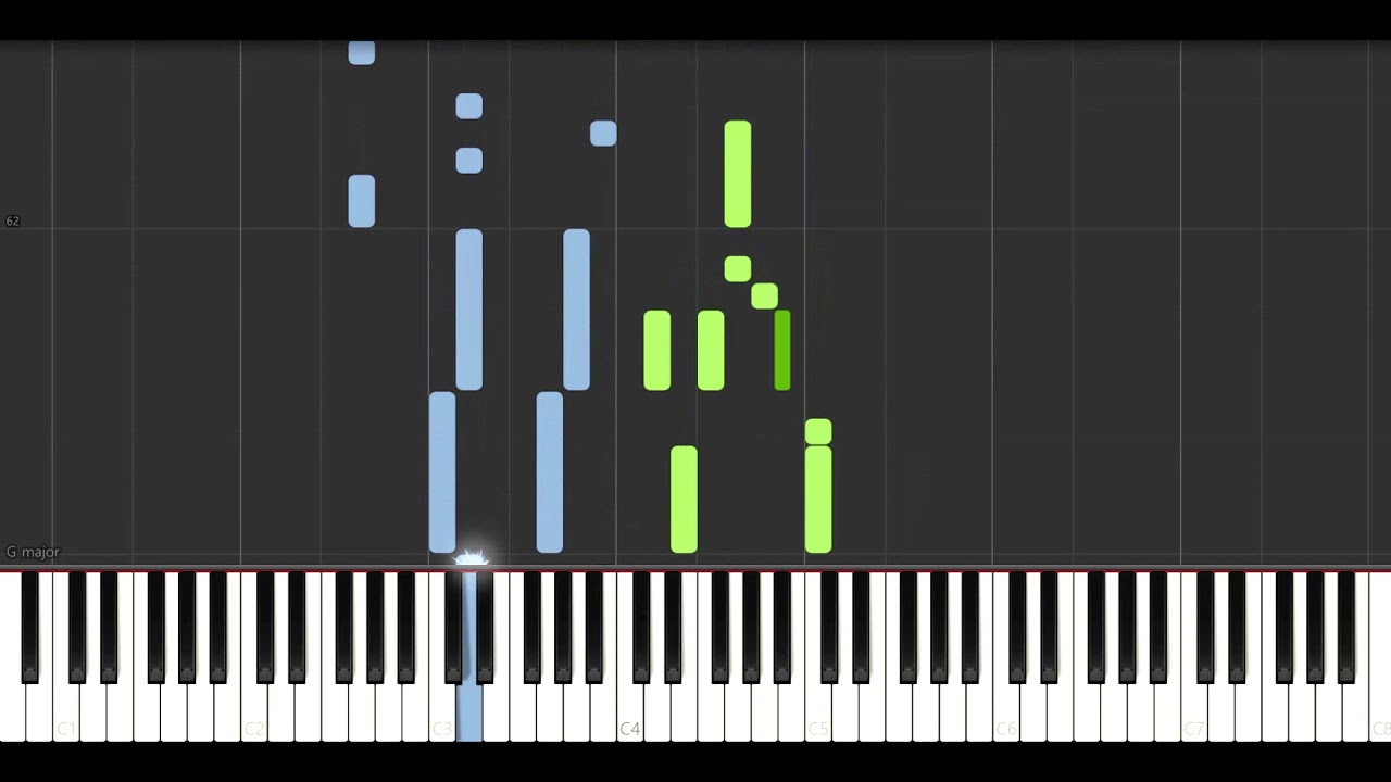Kiki's Delivery Service - A Town with an Ocean View (Piano Tutorial Synthesia)